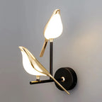 Arandela de Parede em Alumínio LED Integrado Bivolt Art Déco Pássaro para Sala e Quarto