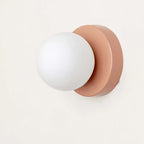 Arandela de Parede Mini em Metal e Vidro G9 Bivolt Colorida para Quarto e Corredor