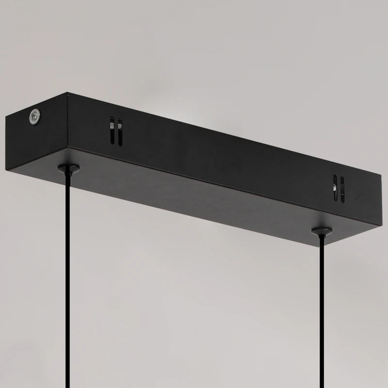 Pendente Linear de Teto em Alumínio e Ferro LED Integrado Dimerizável Bivolt para Sala de Jantar e Escritório