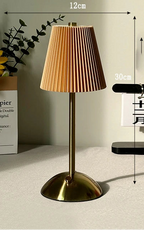 Luminária de Mesa LED Recarregável em Metal Portátil Tricolor Decorativa para Quarto e Sala