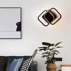 Luminária de Teto Geométrica LED Integrado Tricolor Bivolt em Ferro e Alumínio para Sala e Escritório