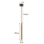 Pendente de Teto Tubular Slim em Pedra Travertino Natural G4 5W Bivolt Estilo Japonês para Quarto e Sala de Jantar