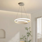Pendente de Teto Duplo LED 32W a 48W Bivolt em Alumínio e Acrílico Minimalista para Sala e Escritório