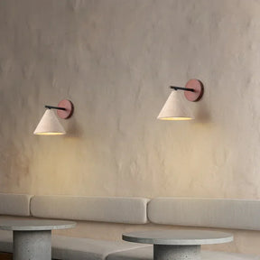 Arandela de Parede em Pedra Travertino Natural E27 Bivolt LED Luz Quente para Sala e Quarto