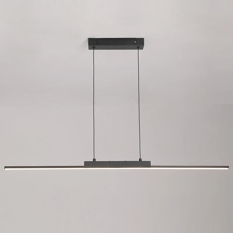 Pendente Linear de Teto em Alumínio e Ferro LED Integrado Dimerizável Bivolt para Sala de Jantar e Escritório