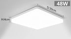 Plafon LED Quadrado de Teto Sobrepor Bivolt 18W a 48W Tricolor para Sala, Quarto e Cozinha