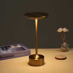 Luminária de Mesa LED Recarregável USB 4W em Metal e Acrílico Touch Tricolor para Quarto e Escritório