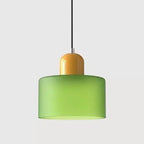 Pendente de Teto em Vidro Colorido e Metal E27 5W Bivolt Estilo Nórdico para Sala de Jantar e Quarto
