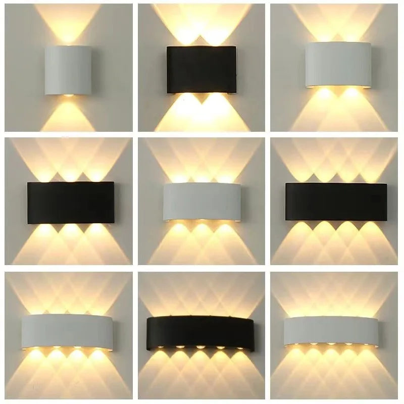 Arandela de Parede LED Externa e Interna à Prova d'Água IP66 Bidirecional Bivolt para Fachada e Sala