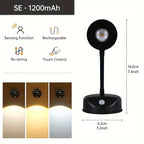 Arandela LED Recarregável com Sensor de Movimento USB Sem Fio para Corredor, Escada e Quarto