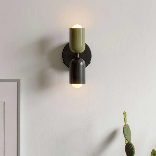 Arandela de Parede Dupla em Metal E27 Bivolt Bidirecional Estilo Nórdico para Quarto e Sala