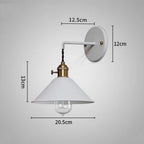 Arandela de Parede em Metal Art Deco E27 Bivolt com LED Incluso para Quarto e Sala de Estar