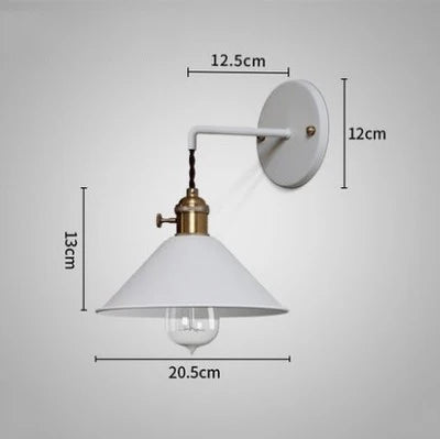 Arandela de Parede em Metal Art Deco E27 Bivolt com LED Incluso para Quarto e Sala de Estar