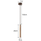 Pendente de Teto Tubular Slim em Pedra Travertino Natural G4 5W Bivolt Estilo Japonês para Quarto e Sala de Jantar