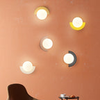Arandela de Parede Semicircular em Metal com Globo G9 Bivolt Colorida para Quarto e Sala
