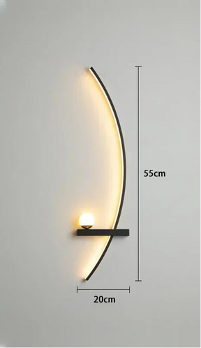 Arandela de Parede Meia Lua LED