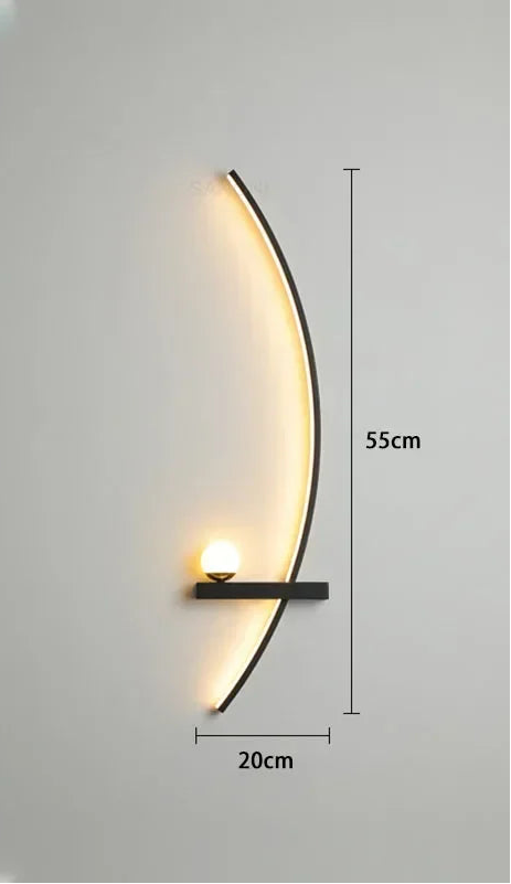 Arandela de Parede Meia Lua LED