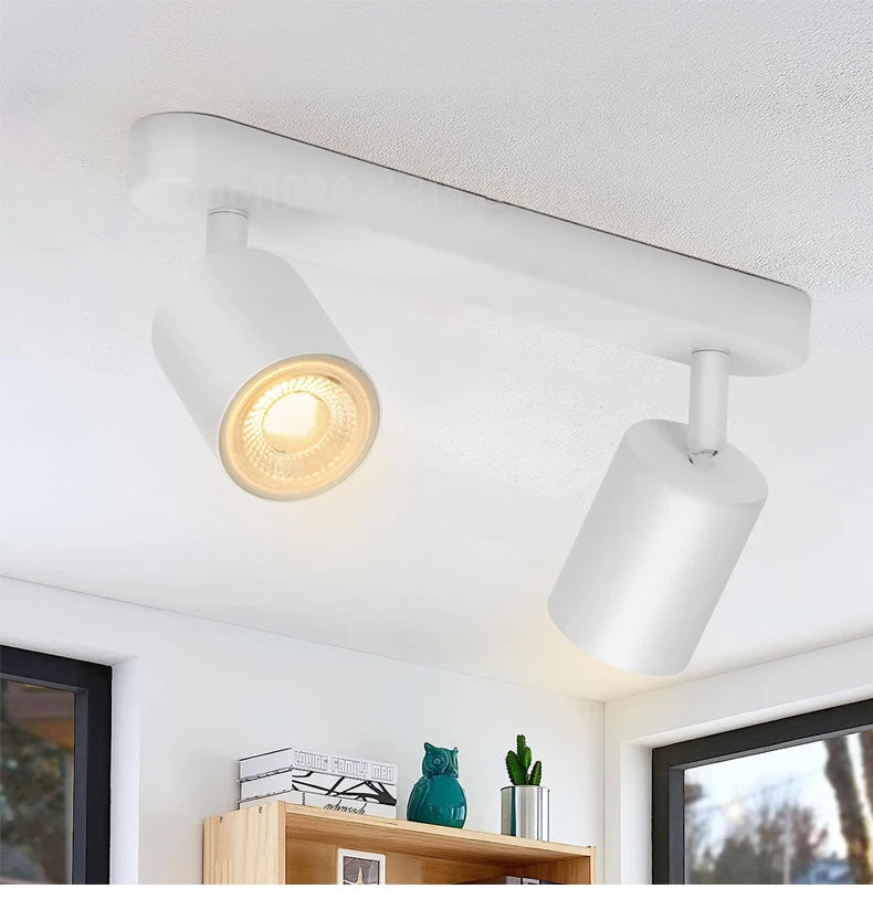Trilho Spot LED GU10 de Sobrepor Direcionável Bivolt para Sala, Cozinha e Escritório