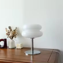 Abajur de Mesa em Vidro Colorido e Ferro E27 12W Bivolt 28cm para Quarto e Sala