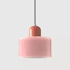 Pendente de Teto em Vidro Colorido e Metal E27 5W Bivolt Estilo Nórdico para Sala de Jantar e Quarto