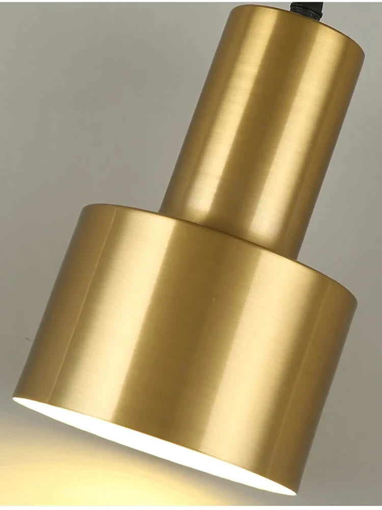 Pendente de Teto em Metal E27 Bivolt Estilo Industrial Nórdico para Cabeceira de Quarto
