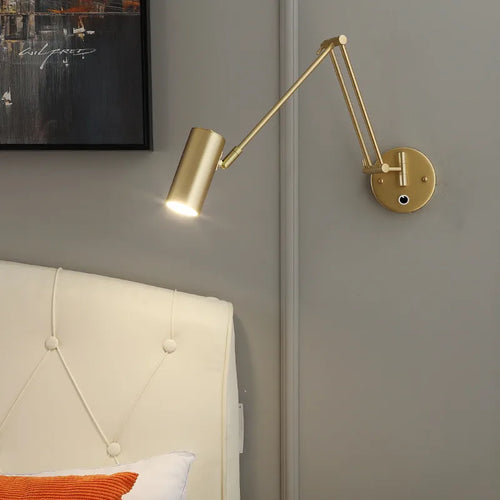 Arandela de Parede Articulada em Metal Bivolt para Cabeceira de Quarto e Leitura