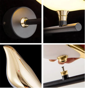 Arandela de Parede em Alumínio LED Integrado Bivolt Art Déco Pássaro para Sala e Quarto