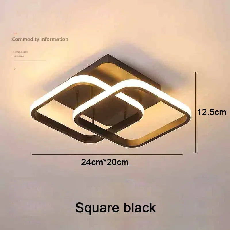 Luminária de Teto Geométrica LED Integrado Tricolor Bivolt em Ferro e Alumínio para Sala e Escritório