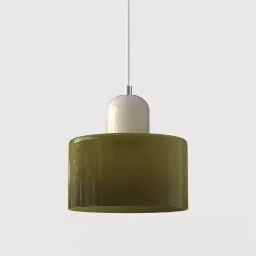 Pendente de Teto em Vidro Colorido e Metal E27 5W Bivolt Estilo Nórdico para Sala de Jantar e Quarto