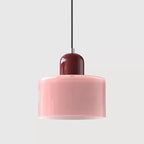 Pendente de Teto em Vidro Colorido e Metal E27 5W Bivolt Estilo Nórdico para Sala de Jantar e Quarto