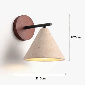 Arandela de Parede em Pedra Travertino Natural E27 Bivolt LED Luz Quente para Sala e Quarto