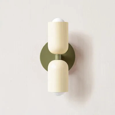 Arandela de Parede Dupla em Metal E27 Bivolt Bidirecional Estilo Nórdico para Quarto e Sala