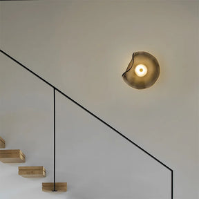 Arandela de Parede em Vidro Orgânico LED Bivolt Pós-Moderna para Sala e Quarto