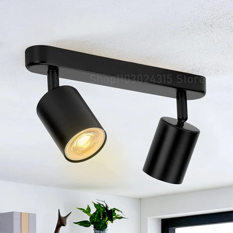 Trilho Spot LED GU10 de Sobrepor Direcionável Bivolt para Sala, Cozinha e Escritório