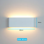 Arandela de Parede LED Minimalista à Prova d'Água IP65 Bidirecional Bivolt para Sala e Fachada