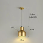 Pendente de Teto em Metal E27 Bivolt Estilo Industrial Nórdico para Cabeceira de Quarto
