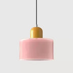 Pendente de Teto em Vidro Colorido e Metal E27 5W Bivolt Estilo Nórdico para Sala de Jantar e Quarto