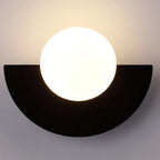 Arandela de Parede Semicircular em Metal com Globo G9 Bivolt Colorida para Quarto e Sala