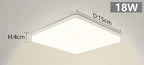 Plafon LED Quadrado de Teto Sobrepor Bivolt 18W a 48W Tricolor para Sala, Quarto e Cozinha