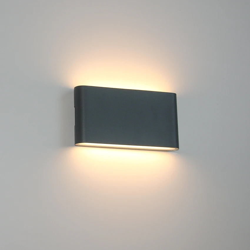 Arandela de Parede LED Minimalista à Prova d'Água IP65 Bidirecional Bivolt para Sala e Fachada