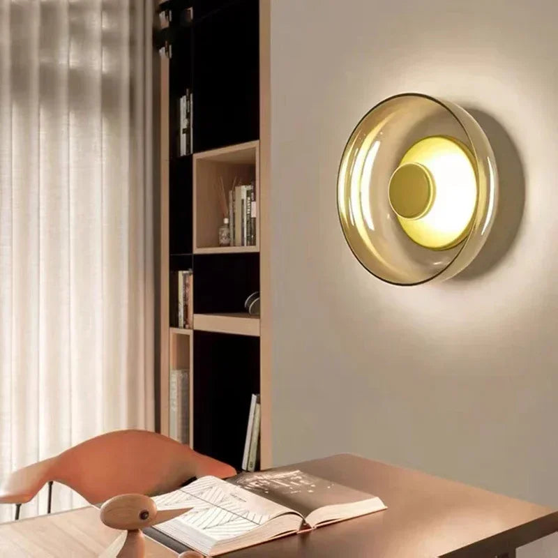 Arandela de Parede em Vidro e Metal LED 5W Bivolt Nórdica para Sala e Quarto