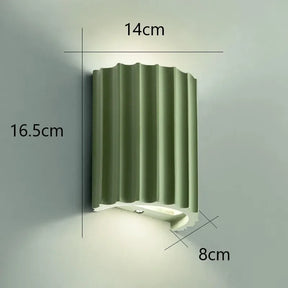 Arandela de Parede Cilíndrica Canelada em Resina G9 Bivolt Bidirecional para Quarto e Sala