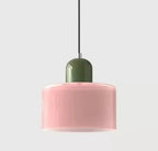 Pendente de Teto em Vidro Colorido e Metal E27 5W Bivolt Estilo Nórdico para Sala de Jantar e Quarto