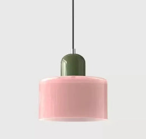 Pendente de Teto em Vidro Colorido e Metal E27 5W Bivolt Estilo Nórdico para Sala de Jantar e Quarto
