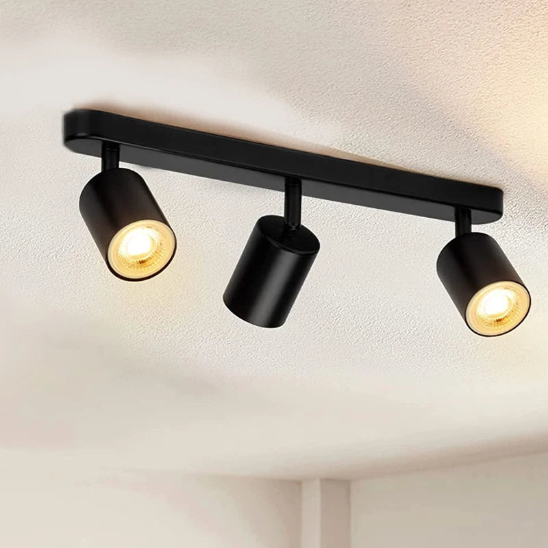 Trilho Spot LED GU10 de Sobrepor Direcionável Bivolt para Sala, Cozinha e Escritório