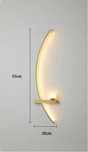 Arandela de Parede Meia Lua LED