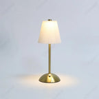 Luminária de Mesa LED Recarregável em Metal Portátil Tricolor Decorativa para Quarto e Sala