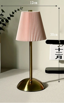 Luminária de Mesa LED Recarregável em Metal – Iluminação Decorativa Portátil para Quarto e Sala