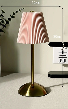 Luminária de Mesa LED Recarregável em Metal – Iluminação Decorativa Portátil para Quarto e Sala