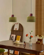 Pendente de Teto em Vidro Colorido e Metal E27 5W Bivolt Estilo Nórdico para Sala de Jantar e Quarto